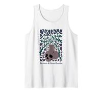 Broken and Dead Inside Dark Floral Skull Camiseta sin Mangas