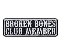 BROKEN BONES Parche miembro del Club Iron-on MC Parche Motero Iron-on Regalo Motociclista Aplicación para Accesorios de Motocicleta | 90x30mm