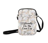 Broken Bones Recovery Gift Official On My Last Leg Funny Broken Leg Gifts Orthopaedic Surgeon Cosmetic Zipper Bag, Producto oficial de Cb Uk, Bolsa de cosméticos