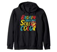 Broken Crayons Still Color Mental Health Awareness Gifts Sudadera con Capucha