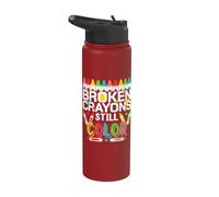 Broken Crayons Still Color Mental Health Awareness Men Women Stainless Steel Insulated Water Bottle