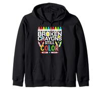 Broken Crayons Still Color Mental Health Awareness Men Women Sudadera con Capucha