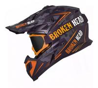 Broken Head Casco Cross Escuadrón Rebelution Naranja + MX-2 Gafas Naranja