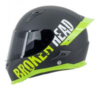 Broken Head Sport-Integralhelm Beproud Pro Verde Ltd. Edition + Negro Visera