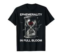Broken Hourglass Rose Ephemerality Bloom Gothic Graphic Camiseta