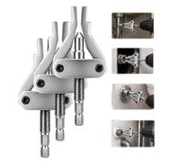 Broken Pipe Extractor Tool, Steel Hex Shank Remover for 1/2", 3/4" and 1" Pipes, Damaged Thread Faucet Valve Fitting Extractor for Plumbing Repair and Home Maintenance，3pcs
