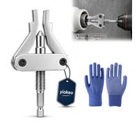 Broken Pipe Thread Extractor Tool,3-In-1 Drill-Powered Heavy Duty Universal Hex Shank Broken Pipe Extractor with Adjustable Jaws Tool, for 1/2" 3/4" 1" Pipes Nipple Removal Tool Home Repairs (1PCS)