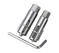 Broken Pipe Thread Extractor Tool Set - 2 piezas ŚteelPipe Screw Extractor, 12 mm 14 mm | Adicional Thread Removal Tool Hex Wrench | Plumbing Repair Drenin PipeExtraction Kit