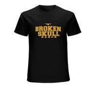 Broken Skull Ranch Mens T-Shirt O-Neck Funny tee Short Sleeve Black L