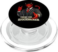 Broker Devil | Protesta Humor Satanás Mal Codicia Corporativa PopSockets PopGrip para MagSafe