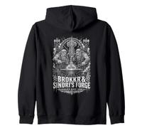 Brokkr Y Sindris Forge Mjolnir Hicieron Este Lugar Sudadera con Capucha
