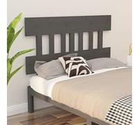 Brokky Cabecero de Cama Madera Maciza de Pino Gris 163,5x3x81 cm cabeceros Cama Madera cabeceros de Cama Panel Decorativo Pared