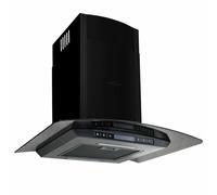 Brokky Campana extractora Pared 60 cm Acero Inoxidable 756 m³/h Negro Campana De Cocina Filtro Carbon Grupo Filtrante