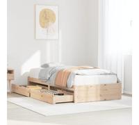 Brokky Estructura de Cama sin colchón Cama Madera Estructura Cama Bed Frame Cama de Madera Madera Maciza de Pino 90x190 cm / 3301648