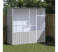 Brokky Jaula de pájaros Acero galvanizado Gris 215x78x200 cm Jaula Pajaros Grande Jaula Agapornis