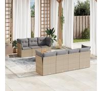 Brokky Juego de sofás jardín con Cojines Conjunto Jardin Exterior Muebles de Jardin Sofa Exterior terraza Beige Mezcla 6 pzas ratán PE / 3255835