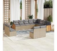 Brokky Set de sofás de jardín 12 pzas y Cojines Muebles Jardin Sofas Exteriores de Jardin Conjunto Jardin Exterior ratán sintético marrón / 3228152