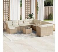 Brokky Set de sofás de jardín 12 pzas y Cojines Muebles terraza Conjunto Jardin Exterior Sofas Exteriores de terraza ratán sintético marrón / 3218618
