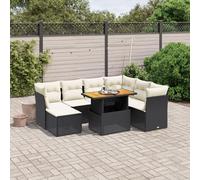Brokky Set de sofás de jardín 8 Piezas y Cojines Muebles Jardin Sofas Exteriores de Jardin sillones Jardin Exterior ratán sintético Negro / 3275492