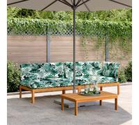 Brokky Set de sofás de palets de jardín y Cojines 3 pzas Sofas Exteriores de terraza Conjunto Jardin Exterior Sofa Jardin Exterior Madera Acacia / 3209450