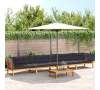 Brokky Set de sofás de palets de jardín y Cojines Muebles Jardin Sofas Exteriores de Jardin Sofa de Jardin Exterior 5 pzas Madera Acacia / 3209505