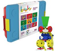 Broks Creators Box - Juguete de construcción Stem 3-9 años, 198 Piezas, Modelos Paso a Paso con guía en Papel y App; Engranajes y articulaciones Que Permiten Movimiento