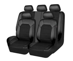 BROleo 9 Piezas Cuero Coche Funda Asiento para Renault Clio V Life/Zen/Intens/R.S. Line 2019-2022 2023 2024, Antideslizante en Todas Las Estaciones Protector Asiento Coche,Black