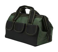 BROLEO Bolsa de Herramientas de Boca Ancha, Bolsa de Almacenamiento de Herramientas, Cremallera Resistente, 13 Pulgadas para Taller de Herramientas (DE Verde)