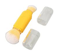 BROLEO Brocha de base de doble extremo, pelo denso, rotación de 360 grados, polvo fuerte, cepillo de maquillaje de doble cabeza, 2 en 1 para uso diario