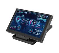 BROLEO BroleObg49whmz1v - Mini pantalla secundaria para PC, editor de temas visuales, fuente de alimentación de puerto micro USB, monitor de temperatura de computadora de 5 pulgadas para PC ARGB,