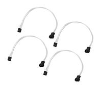 BROLEO Cable de Fuente de Alimentación de Ventilador PWM de 4 Pines Terminales Chapados en Oro Cable de Extensión de Ventilador de PC Profesional Baja Pérdida 4 Piezas Alta
