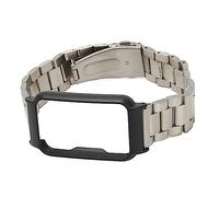 BROLEO Caja de Parachoques de la Correa de Reloj, Caja de Parachoques Segura Elegante de Moda Flexible del Reloj para Correr (SILVER)