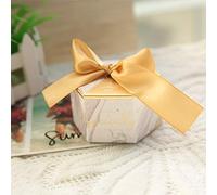 BROLEO Cajas de regalo decorativas, caja de regalo, caja de caramelos, dulces de boda para joyas de regalo de dulces (mármol dorado)