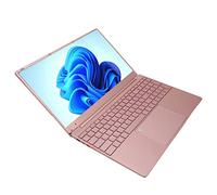 BROLEO Computadora Portátil para Juegos, Pantalla IPS, Lector de Huellas Dactilares en Oro Rosa, CPU de Cuatro Núcleos, Computadora Portátil de Negocios de 15,6 Pulgadas (12+512G