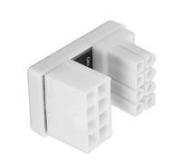 BROLEO Conector PCIe GPU, Placa Adaptadora de Corriente GPU de 8 Pines de 180 Grados para Escritorio (White)