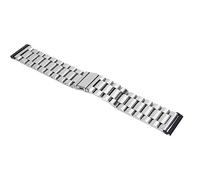 BROLEO Correa de Reloj de Metal, Cómoda de Llevar, Correa de Reloj de Acero Inoxidable, Excelente para Correa de Viaje de 24 mm. (SILVER)