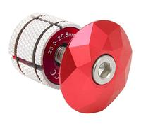 BROLEO Enchufe expansor de auriculares de bicicleta, ligero, reutilizable, para tubo de cabeza de fibra de carbono (rojo)