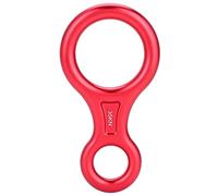 BROLEO Figura 8 Descendedor de Cuerda, 35KN Figura Escalada Equipo de Rescate Descenso de Cuerda, 8 Palabras Cuerda Descenso Anillo Mujeres Al Aire Libre para Hombres Escalada (Rojo)