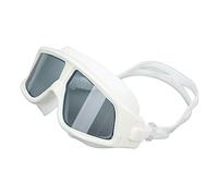 BROLEO Gafas de natación, gafas de buceo con protección UV, cómodas y seguras con estuche de almacenamiento para adultos (blanco)