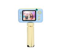 BROLEO Juguete con Cámara para Niños, Cámara Selfie para Niños, Sesión de Fotos de 40MP, de 180 Grados (Azul Amarillo)