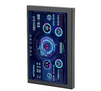 BROLEO Monitor de datos de CPU, 800x480 Monitor de temperatura de computadora multifunción IPS USB de 5 pulgadas para GPU