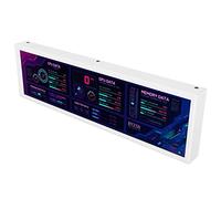 BROLEO Monitor de Temperatura de Computadora, Pantalla de Panel de Sensor de PC de Ahorro de Energía Tema de Bricolaje 1920x480 60 Hz Rotación de 360 Grados 8.8 Pulgadas IPS para