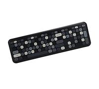 BROLEO Ratón de Teclado Inalámbrico, 110 Teclas Plug and Play Keyboard Mouse Portátil para Computadora (Ferris Hand 666 Color Mixto Negro y Gris)