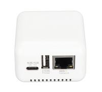 BROLEO Servidor Compartido de Impresión LAN, 100-240 V Servidor de Impresión en Red USB 2.0 Soporte Máximo 256 GB Plug and Play Múltiples Interfaces 5 V para Office para (Enchufe de la