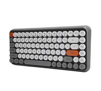 BROLEO Teclado, Teclado Compacto para Juegos con Tecla Redonda para Oficina para el Hogar para Computadora para Juegos (Gris)
