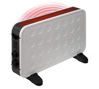 Brollux W2K - Calefacción eléctrica (2000 W, convector móvil, con termostato, color blanco)