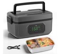 Brolteja Fiambrera Eléctrica Sin Cables 1.3 L,Tupper Calentador para Comida,Recargable para Almuerzo Eléctrico con Batería 24000mAh, Para Coche Camión Oficina y Trabajo