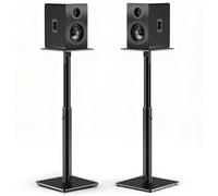 Brolteja Soporte de Altavoz Regulable,Surround Universal Soporte de Altavoz de Pie Altura Ajustable de 72-120cm,satélites de hasta 15 kg,Montaje Fácil, Gestión de Cables