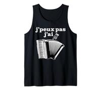 Broma Acordeón Divertida o Chiste Acordeonista en Francés Camiseta sin Mangas