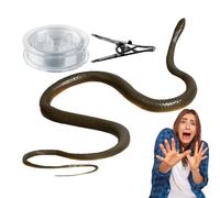 Broma de Serpiente con Clip Cuerda - Juguete Risa Serpiente Falsa, Falsa | Broma Realista en una Cuerda, Golf, hilarante, Truco aterradora para Amigos, Familia, Regalo divertirse